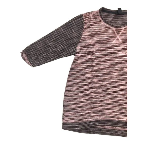 H&M Womens 3/4 Cuff Sleeve Texture Marl Pullover Raglan Sweatshirt Top Medium M - Picture 1 of 12